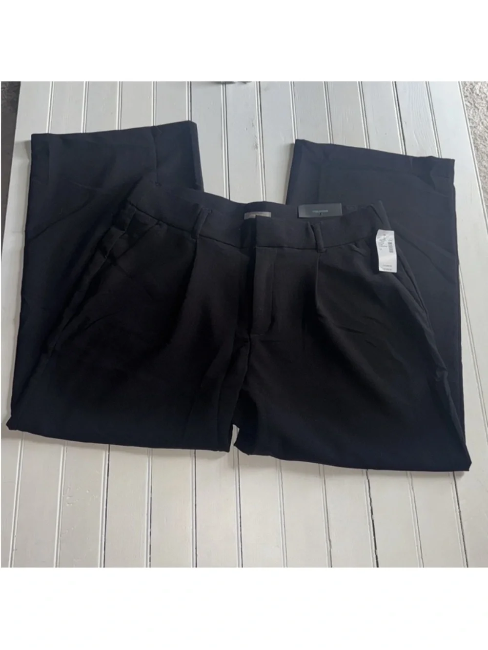 Maurices High Rise Cropped Wide Leg Pants Black Size 14
